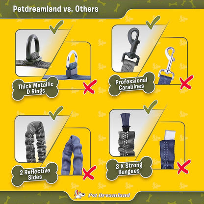 Exquisite Handsfree Dog Leash for Large Dogs. Ultimate Comfort & Freedom for Walking and Hiking. Premium Quality, Durable & Versatile Waist Belt. Your Dog Will Love This Running Leash.