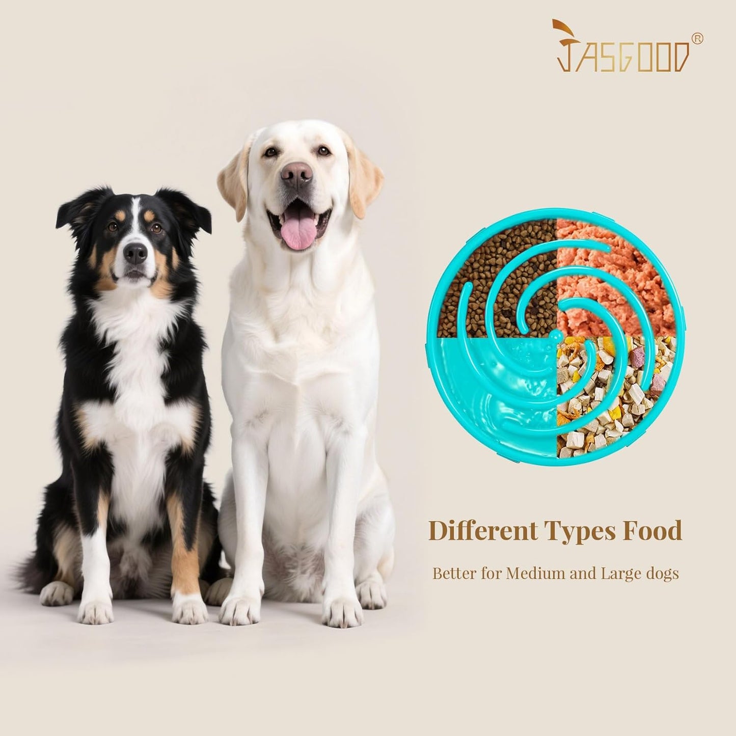 Slow Feeder Dogs Bowl for Large Medium Dogs,Anti-Gulping Pet Slower Food Feeding Bowls Stop Bloat,Preventing Choking