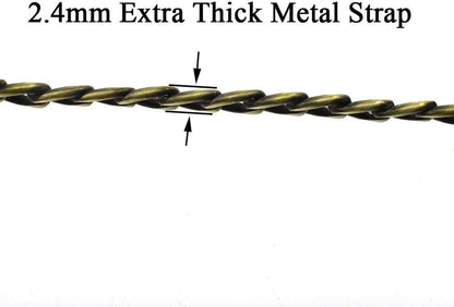 Purse Chain Strap 39.4 Inches Bronze for Shoulder Cross Body Sling Purse Handbag Clutch Replacement Comfortable Flat 0.4' Wide Enough 2.4Mm Extra Thick Metal 1 Pack