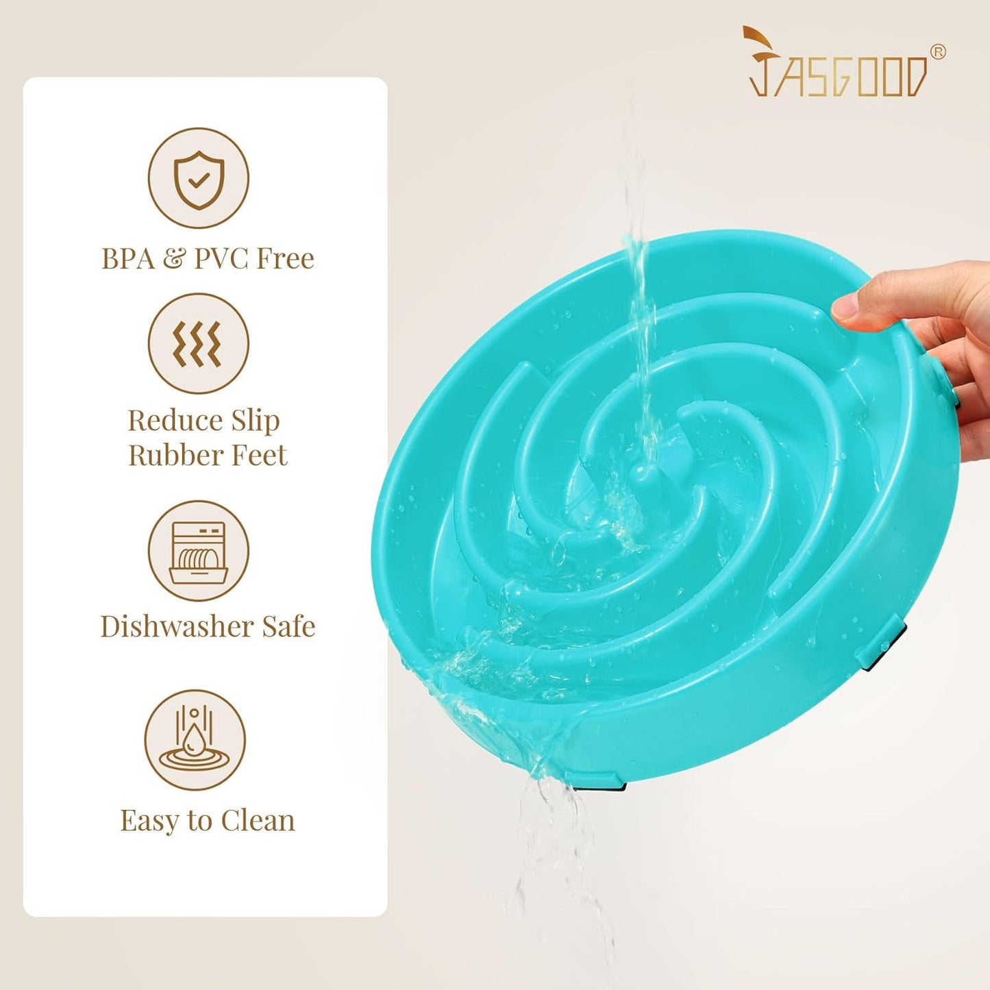 Slow Feeder Dogs Bowl for Large Medium Dogs,Anti-Gulping Pet Slower Food Feeding Bowls Stop Bloat,Preventing Choking