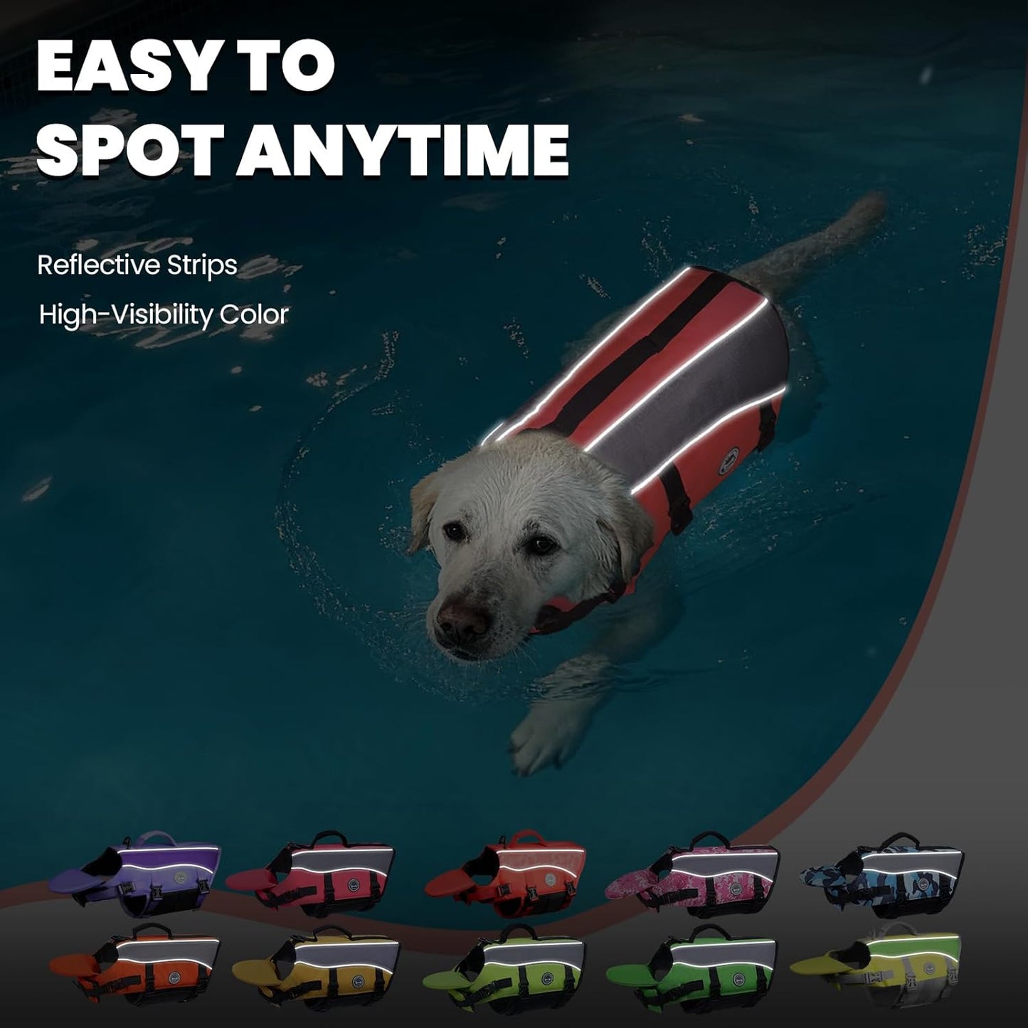 Dog Life Jacket with Removable Front Float, Life Vest with Reflective Trims & Extra Padding for Swimming & Boating, Bright Pink, S