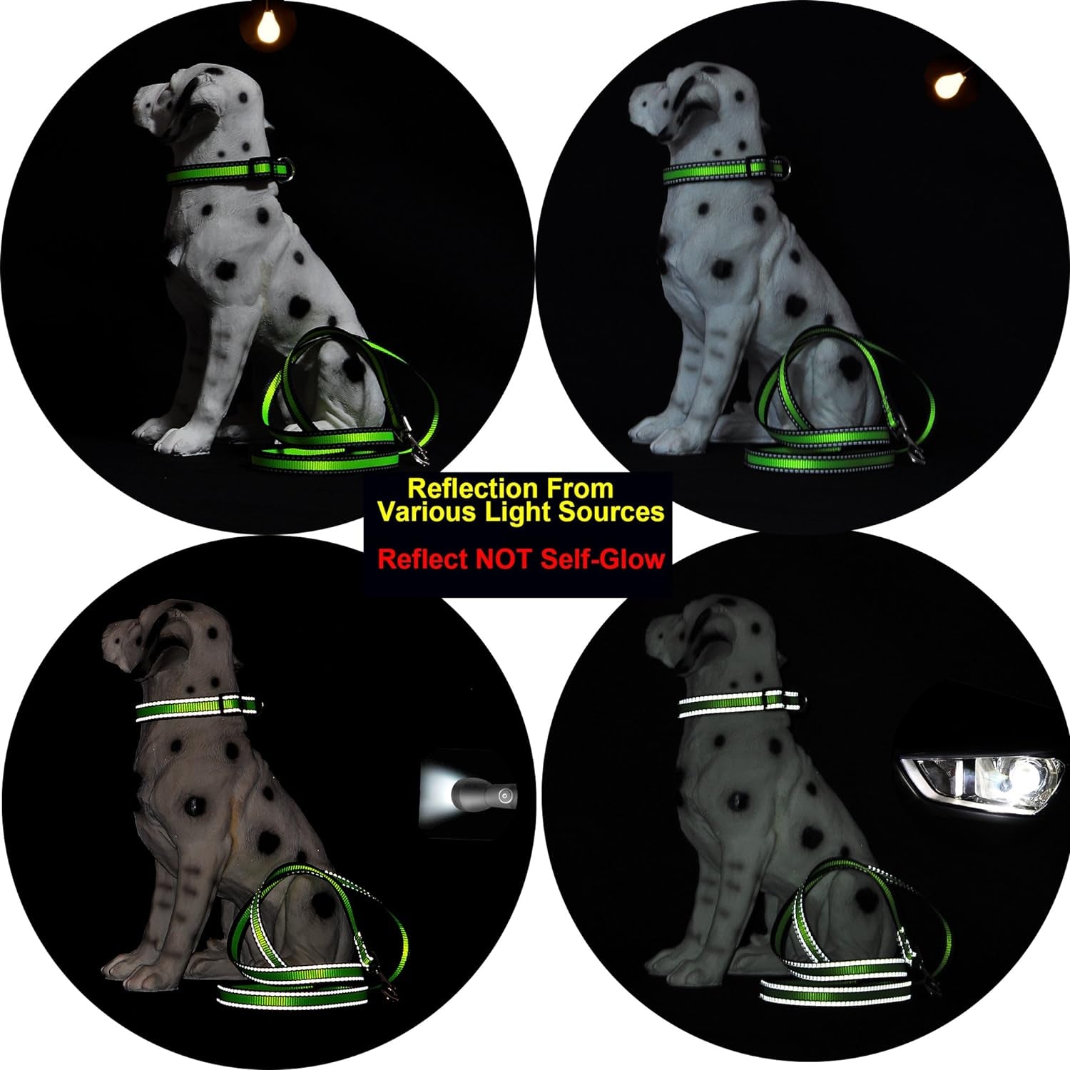 Dog Collar | Reflective 3M Stripe with Nylon Band (Blue/Pink, X-Small (Pack of 2))