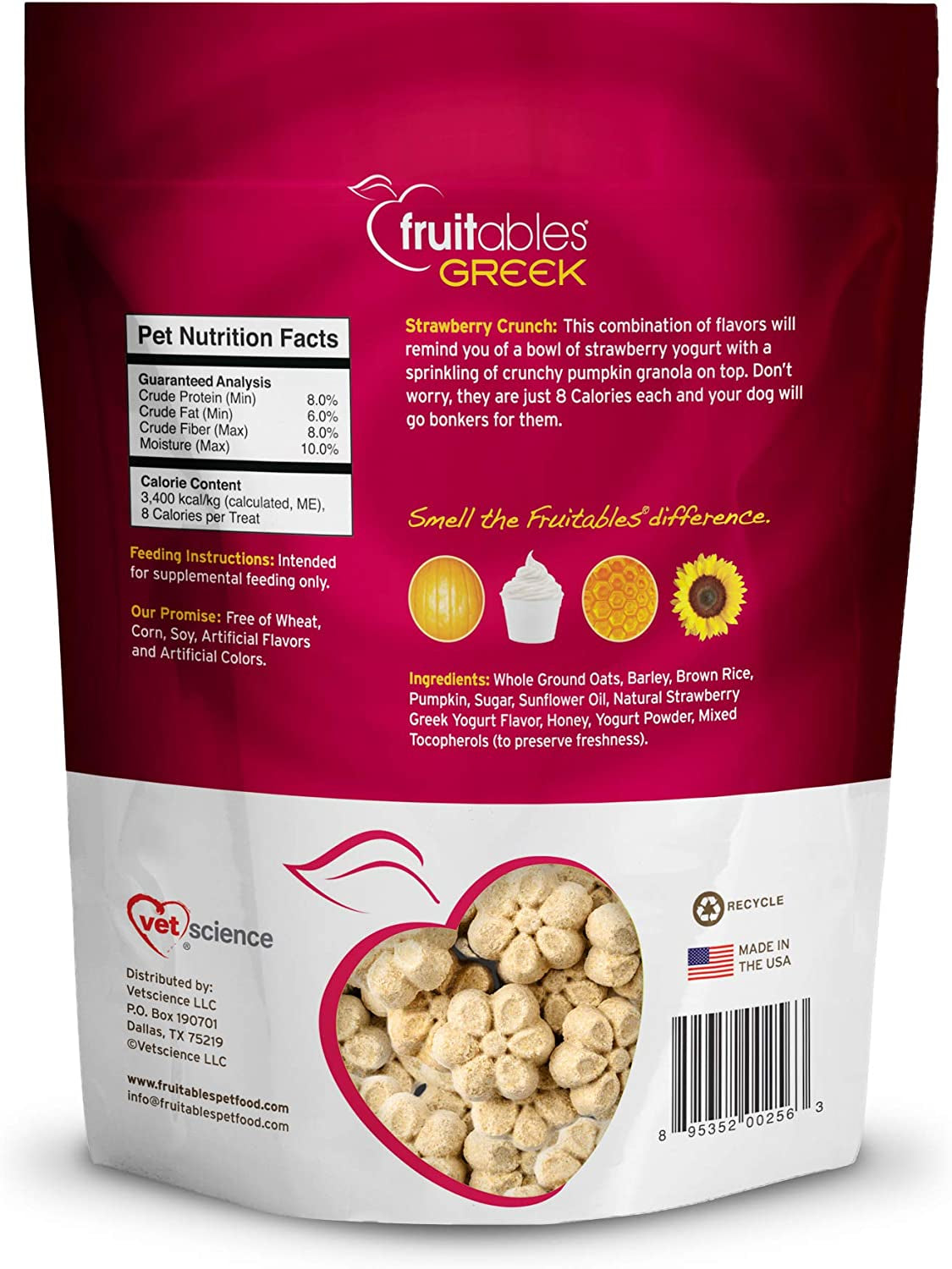 Greek Yogurt Dog Treats | Healthy Treats for Dogs | Baked Pumpkin Treats for Dogs | Free of Wheat, Corn and Soy